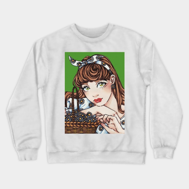 Daisies Crewneck Sweatshirt by bukkbianka